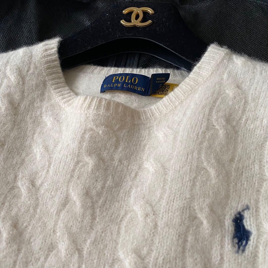 美品◦QRタグ✨】ポロラルフローレン 現行 ケーブルニット ポニー刺繍