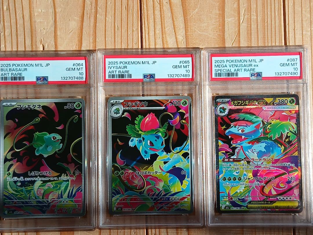 PSA10 3連番 メガフシギバナex SAR フシギソウ フシギダネ