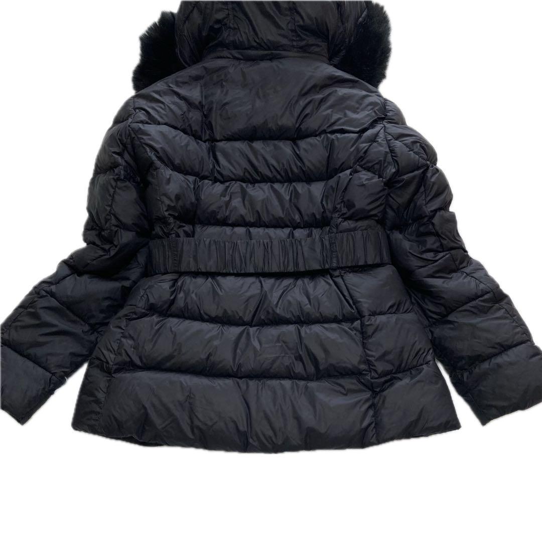 a*n様 ZARA フェイクファー フード付きダウンパフジャケット L ベルト