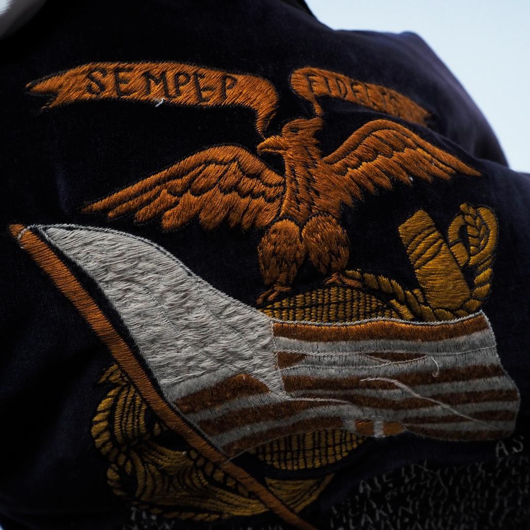 WAREHOUSE 硫黄島スカジャン 別珍 リバーシブル フルデコ 刺繍 龍