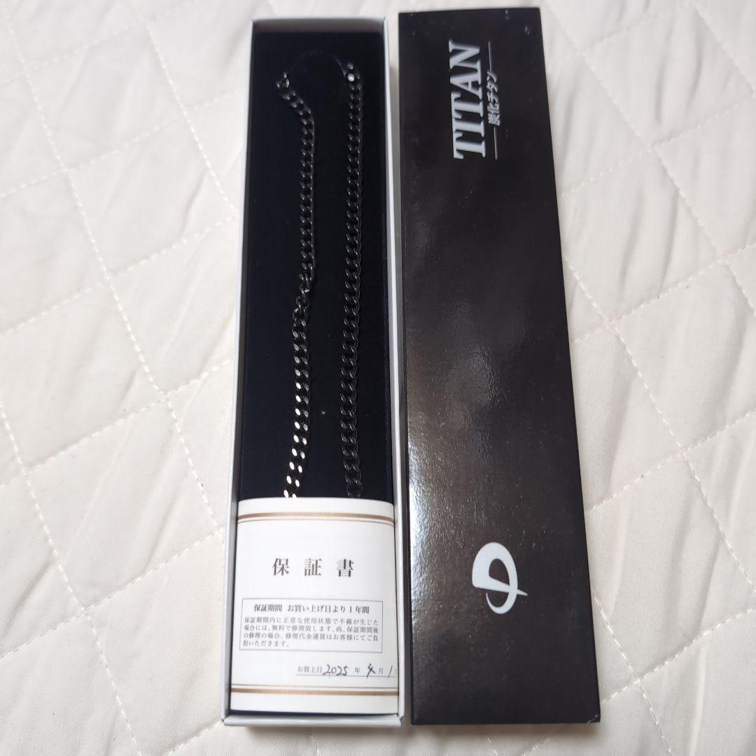 炭化チタン ネックレス 45cm ブラック