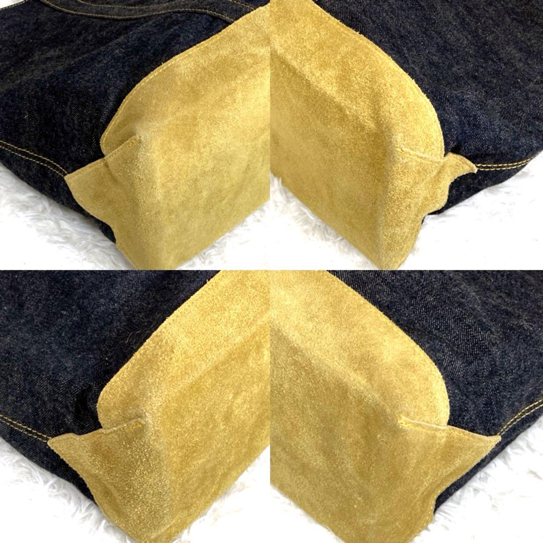 極美品】クッシュマン リバーシブル デニム チェック トートバッグ