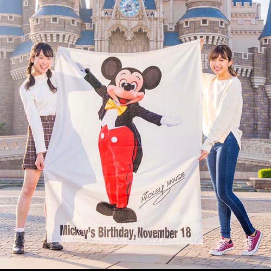 ミッキー　実写　等身大　タオル　ブランケット　新品未開封品　ディズニーランド 未使用・未開封】実写 BBB ミッキー ミニー ロングタオル 東京
