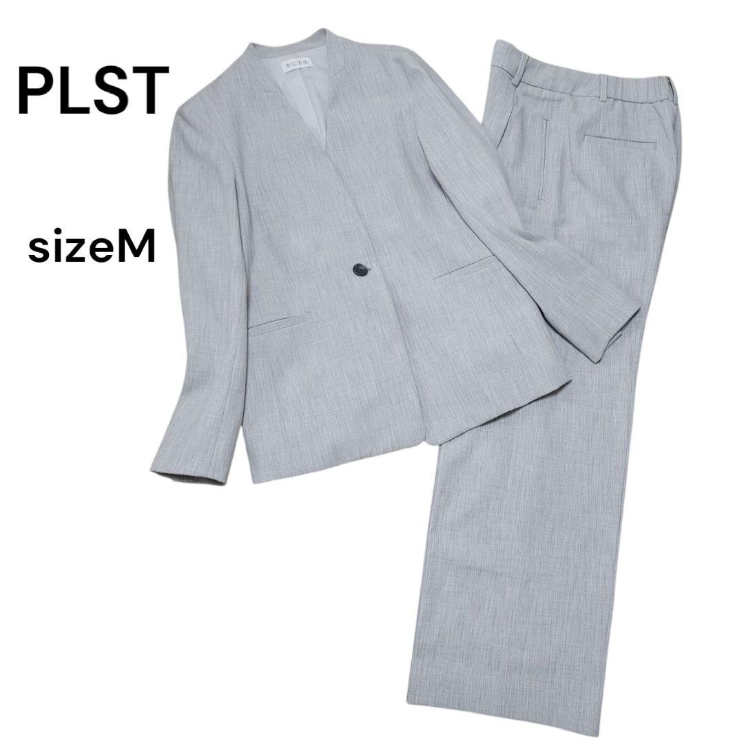 mimi様　プラステ　ノーカラー　セットアップ　グレー　M　入学式　ビジネス ダブルブレストジレ《セットアップ着用可》 (AGL4530-B) | ANCHOR