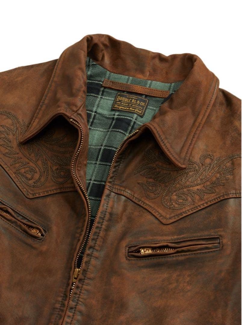 タグ付き RRL 限定コレクション エンブロイダリー レザージャケット