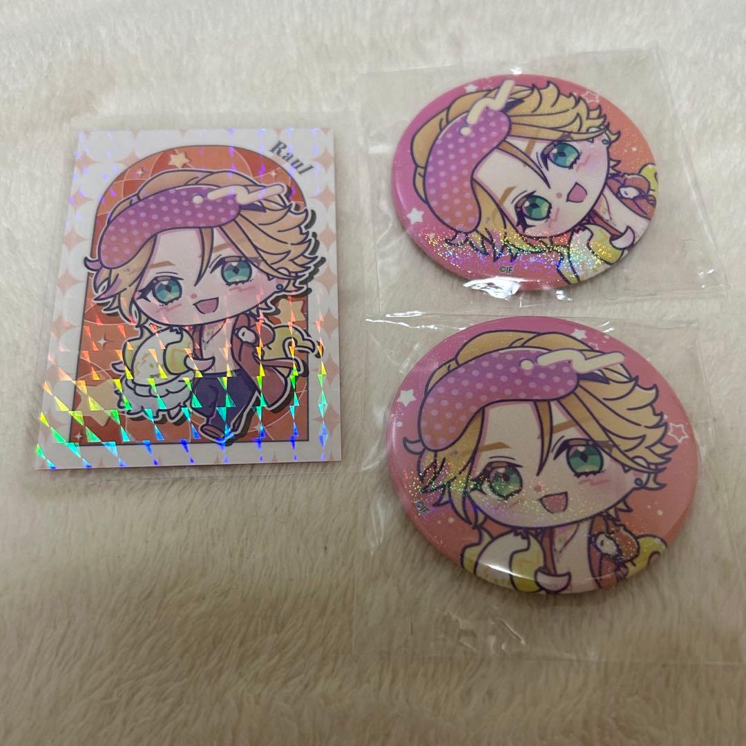 ラウル キュピパラ オトファン キラキラ缶バッジ キラキラカード