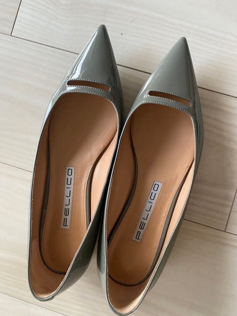 PELLICO グレー ポインテッドトゥ 37