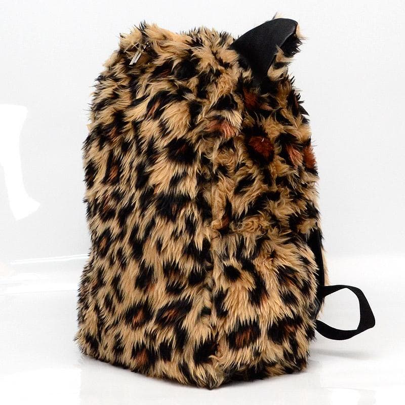 Y2K】未使用☆GLAD NEWS ネコ耳付 リュック ヒョウ柄 アニマル柄