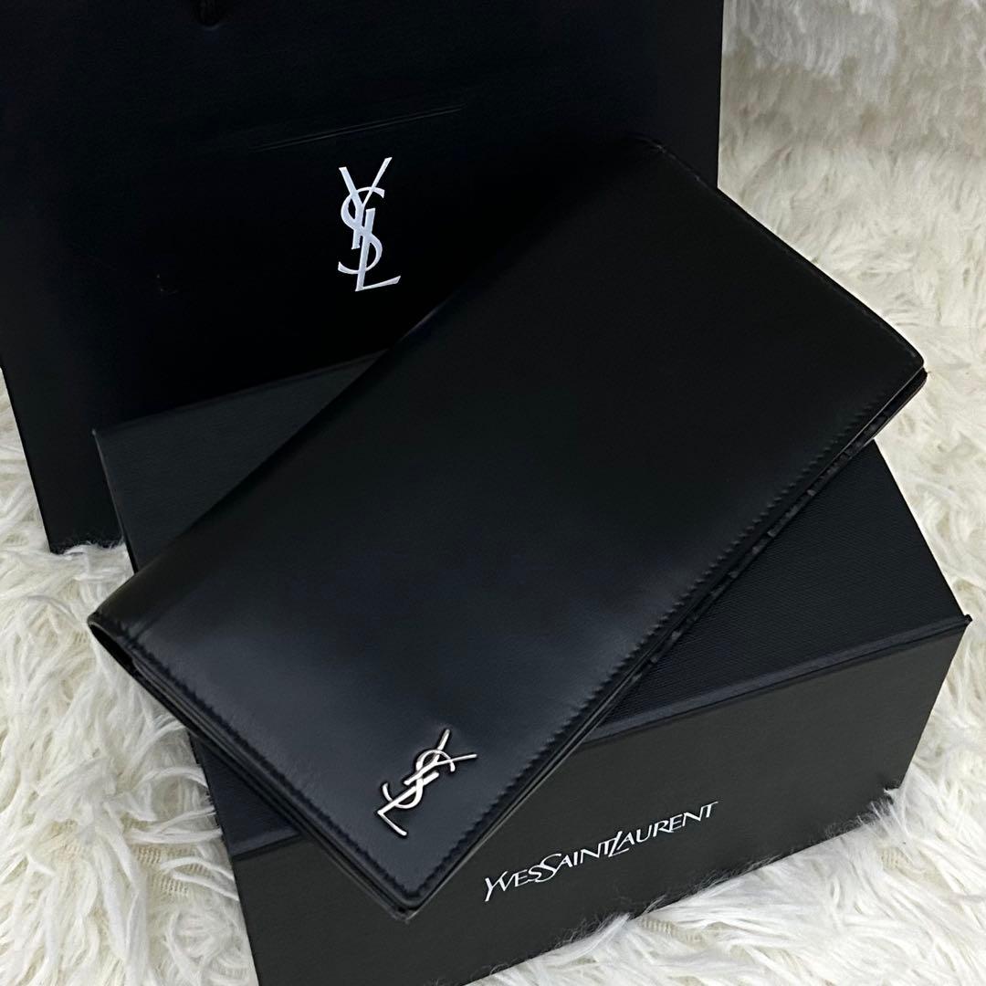 ［極美品］現行 SAINT LAURENT タイニーカサンドラ YSL 長財布 SAINT LAURENT サンローラン カサンドラ 長財布（小銭入れあり