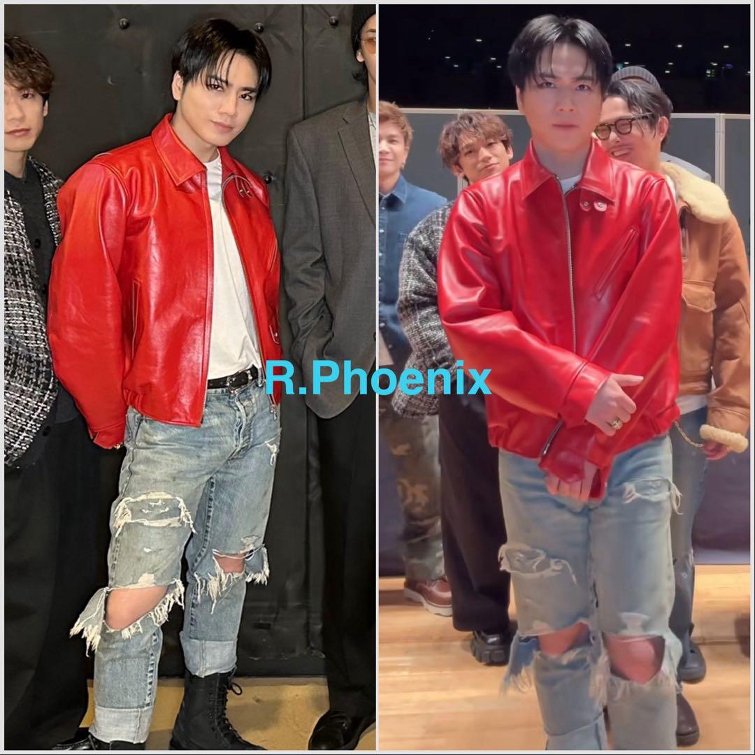 SACAI】25SS ZIP UP LEATHER JACKET RED 2 - メルカリ