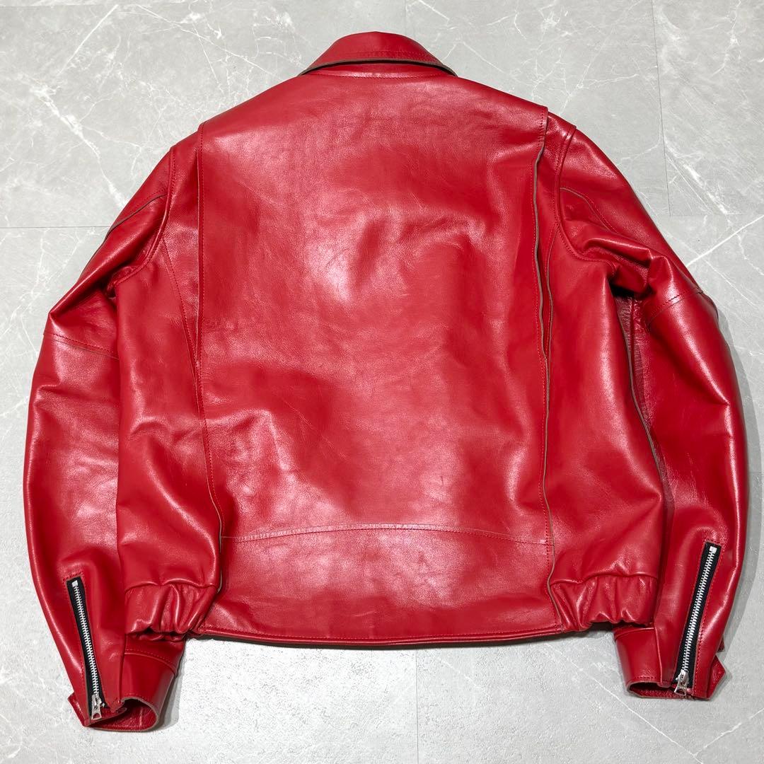 SACAI】25SS ZIP UP LEATHER JACKET RED 2 - メルカリ