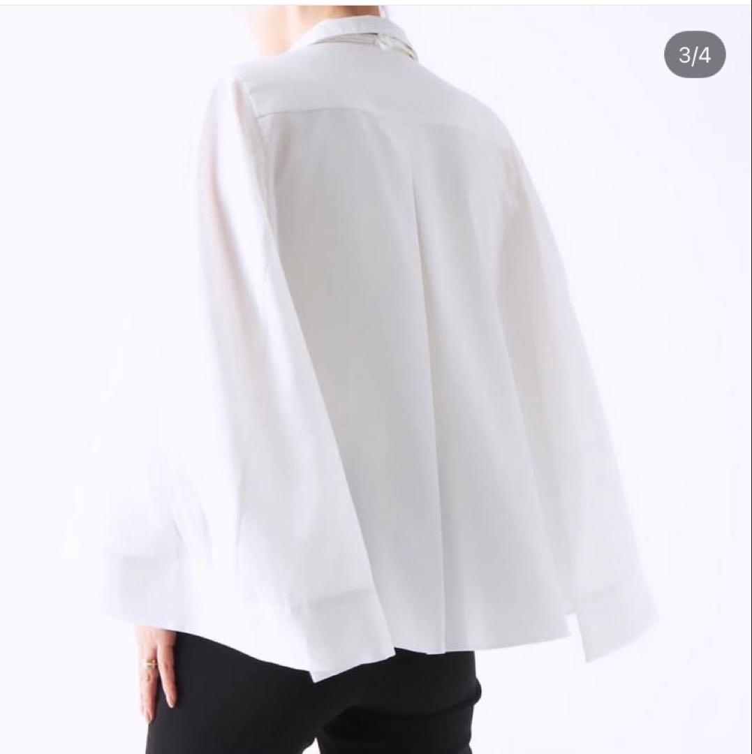 極美品】cccmalie シーマリー ケープ 長袖 ブラウス ホワイト 白