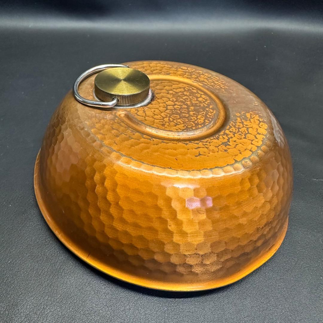 ♡Eb右1022 アンティーク 銅製 湯たんぽ 昭和レトロ オレンジ