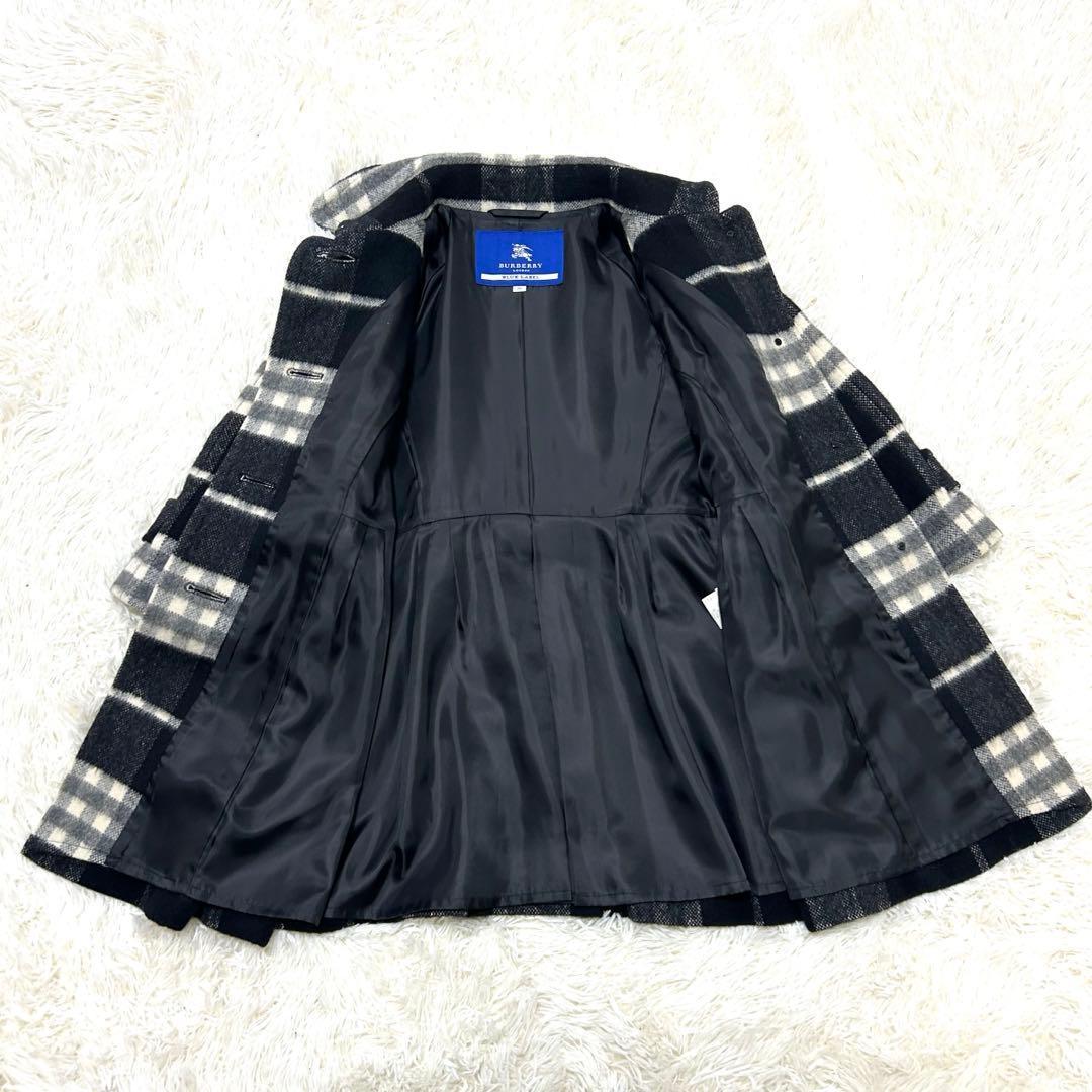 BURBERRYブルーレーベル ノバチェック アルパカ モヘア 38 - メルカリ