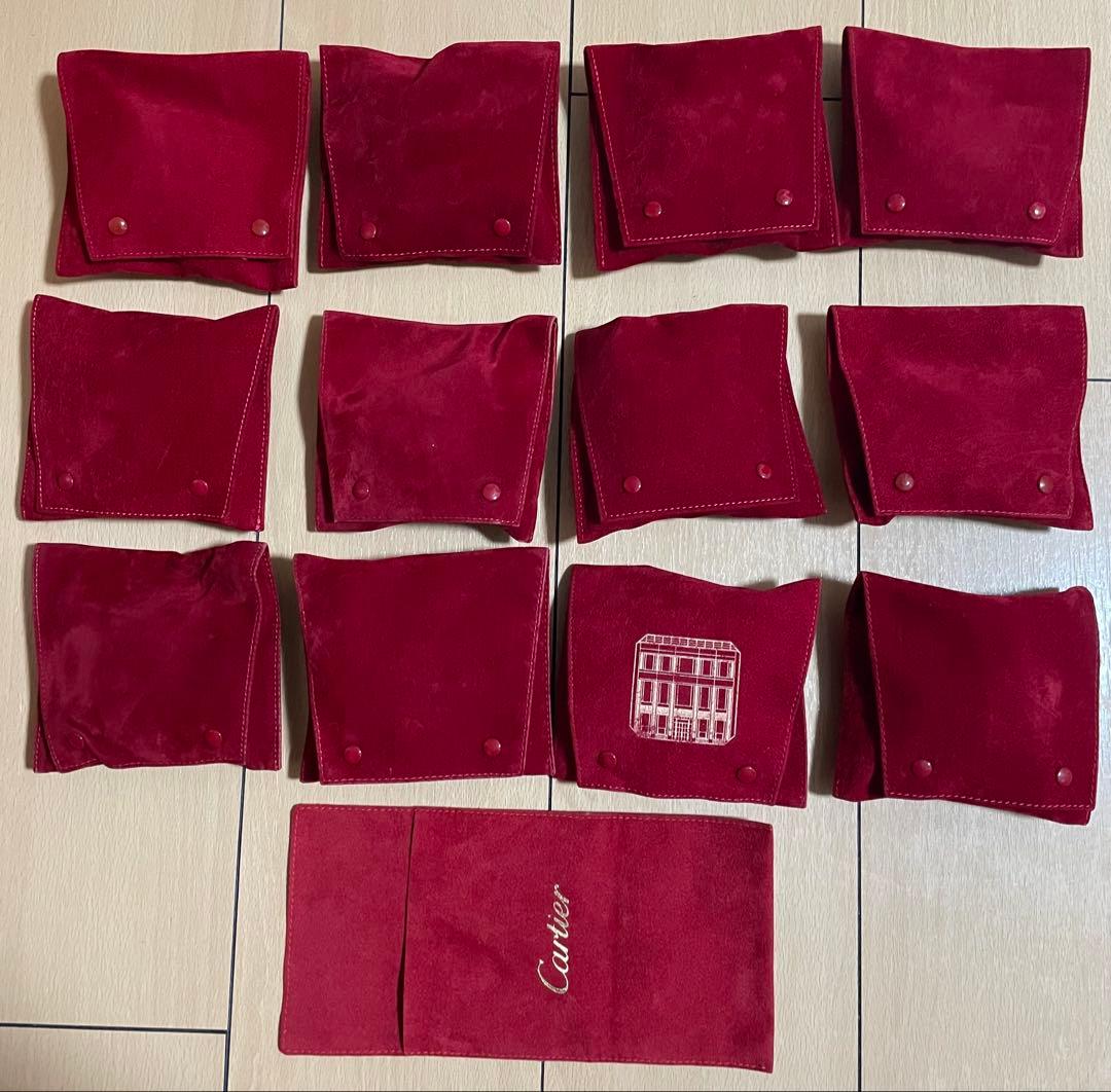 Cartier カルティエ 赤 ポーチ 13枚セット