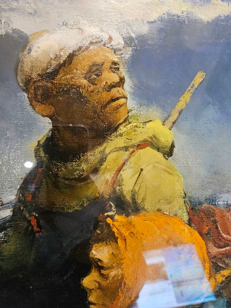 工藤和男「陽光の浜」油彩 F6号 創元会元会長 労働者の賛歌 一枚の繪