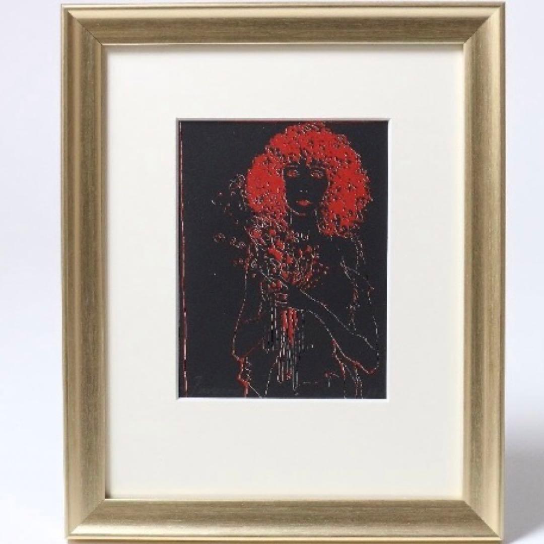 本物　ジャン・ジャンセン  グリーティングカード　リトグラフ 2002年 額装