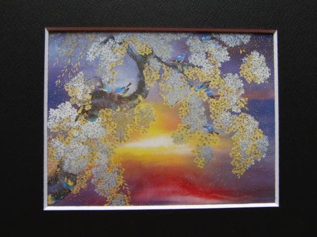 松尾柳江、【黎明の詩】、希少な額装用画集より、美品、新品額装付、インテリア