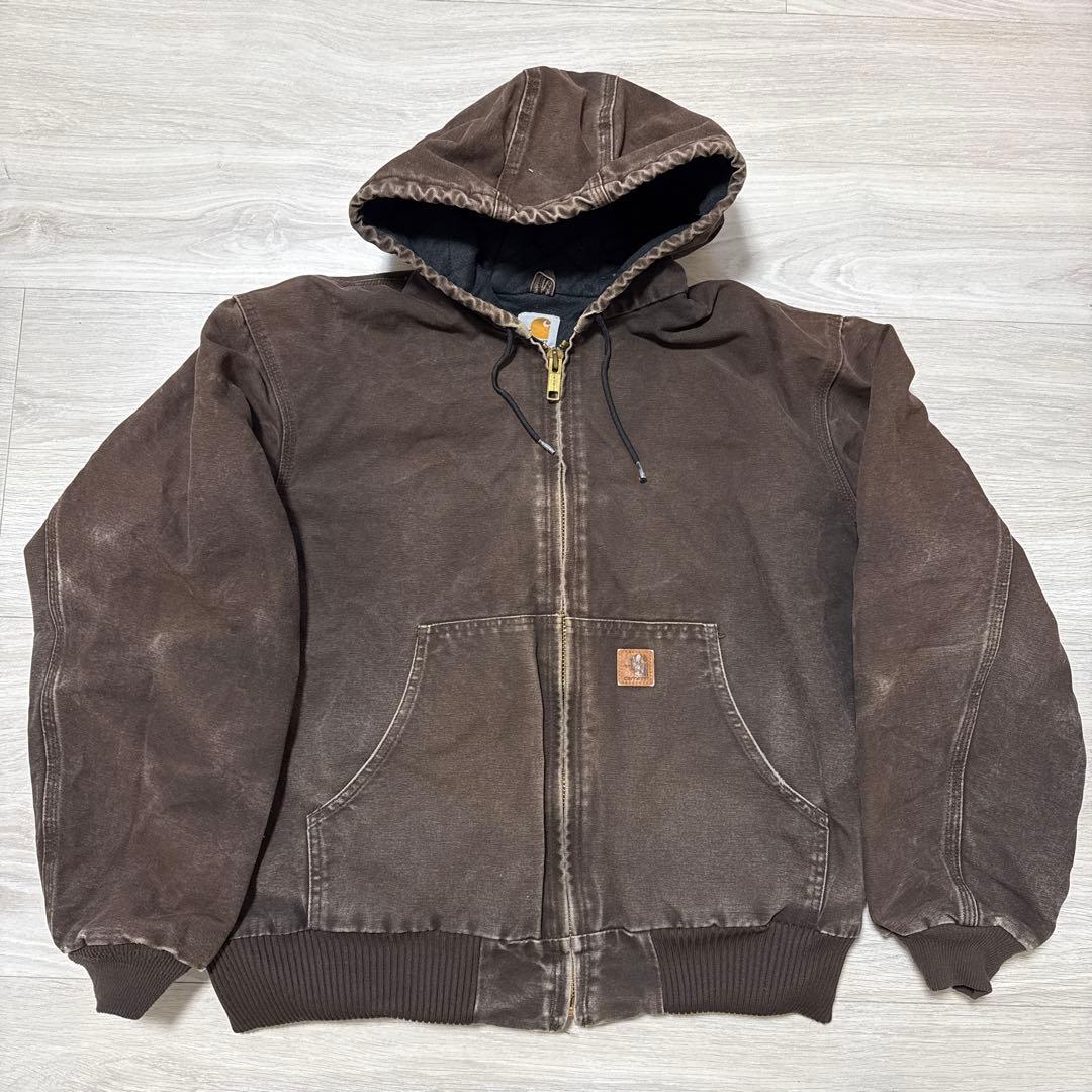 Carhartt アクティブジャケット j130 djk ブラウン Lサイズ
