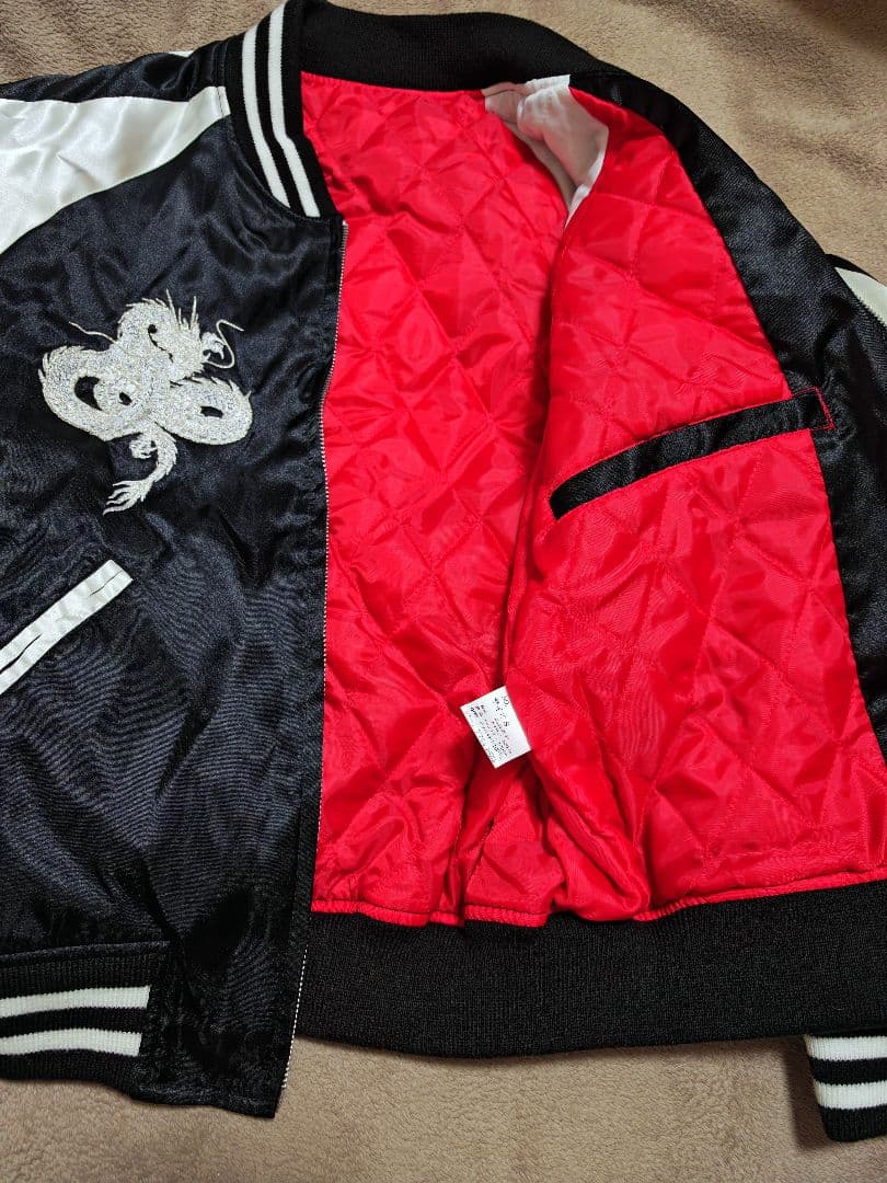 HOSHIHIME 日本限定龍 スカジャン サテン unisex vintage - メルカリ