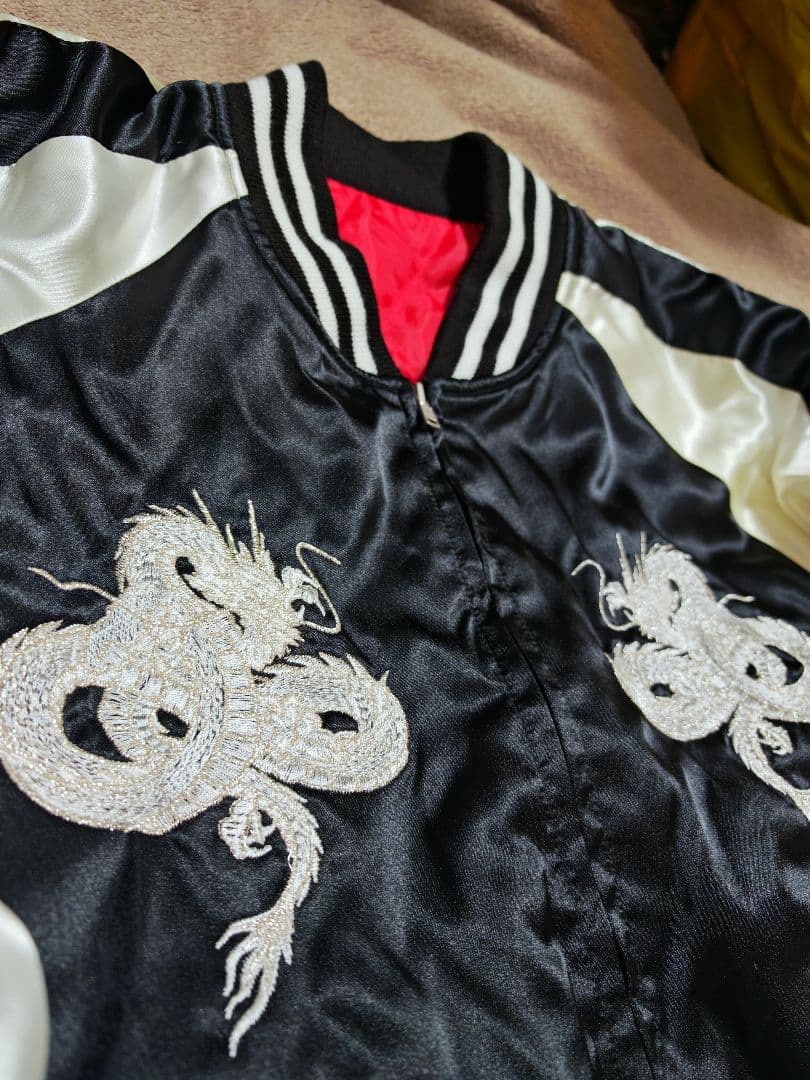 HOSHIHIME 日本限定龍 スカジャン サテン unisex vintage - メルカリ