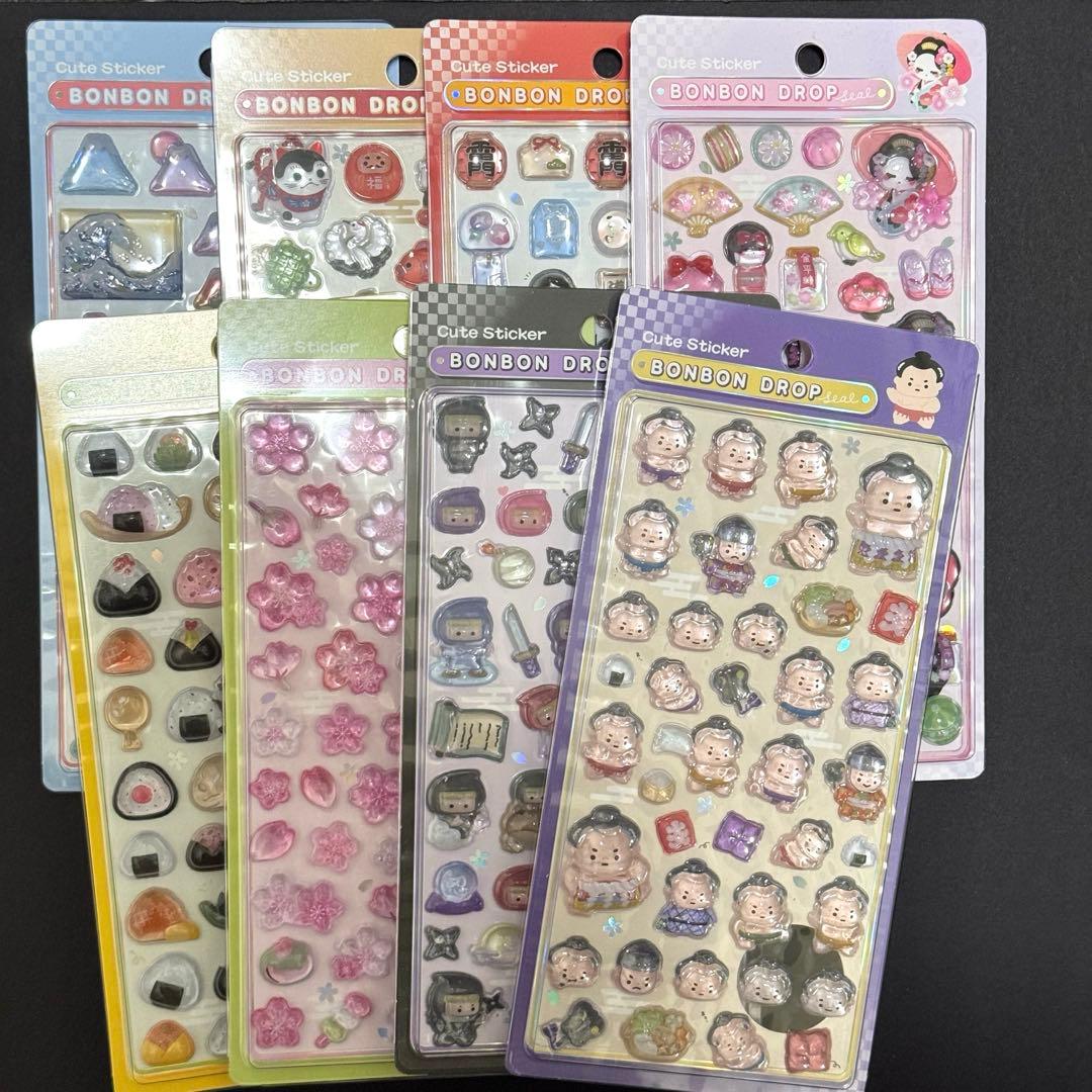 [正規品] ボンボンドロップシール　ボンドロ　和柄　8枚セット