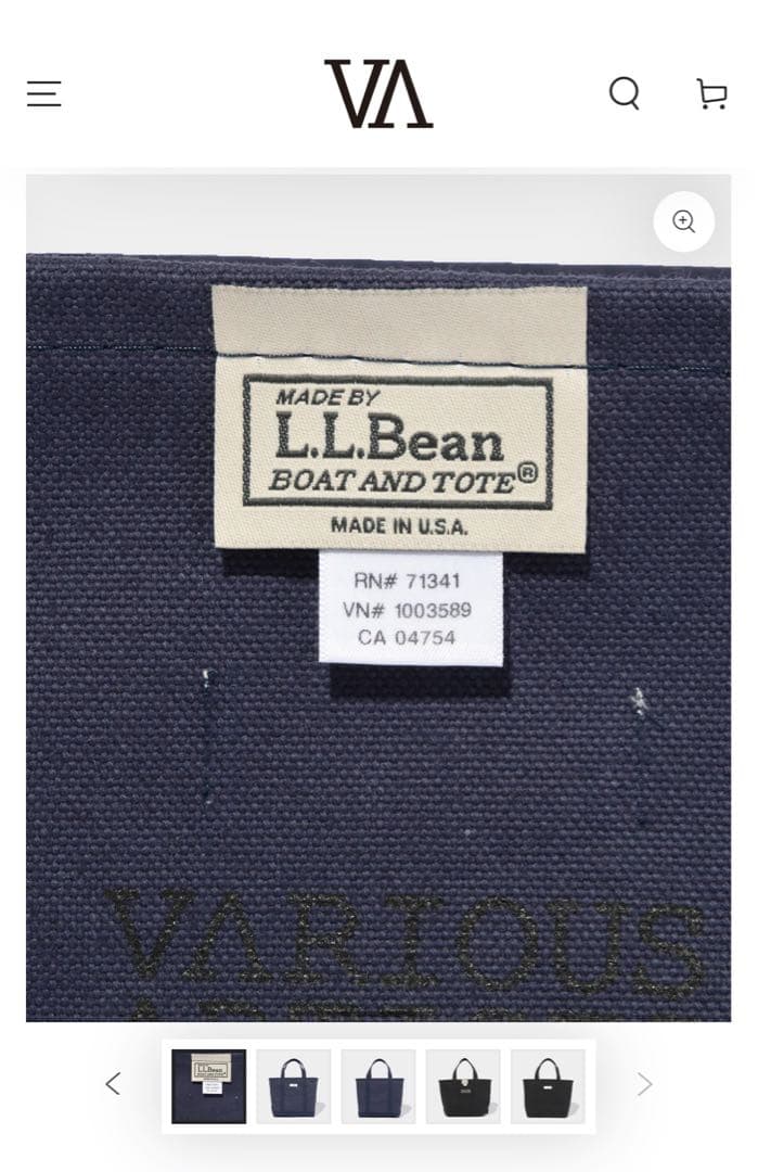 VA L.L.Bean トート　フラグメント　vatokyo fragment