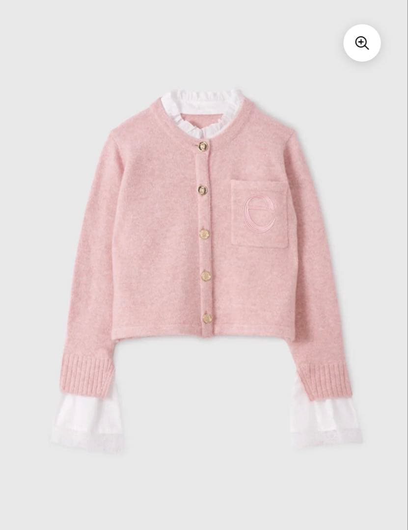 EIMY ISTOOIRE Attachedcollarモヘアカーディガン EIMY ISTOIRE（エイミーイストワール） ジャケット ノーカラー