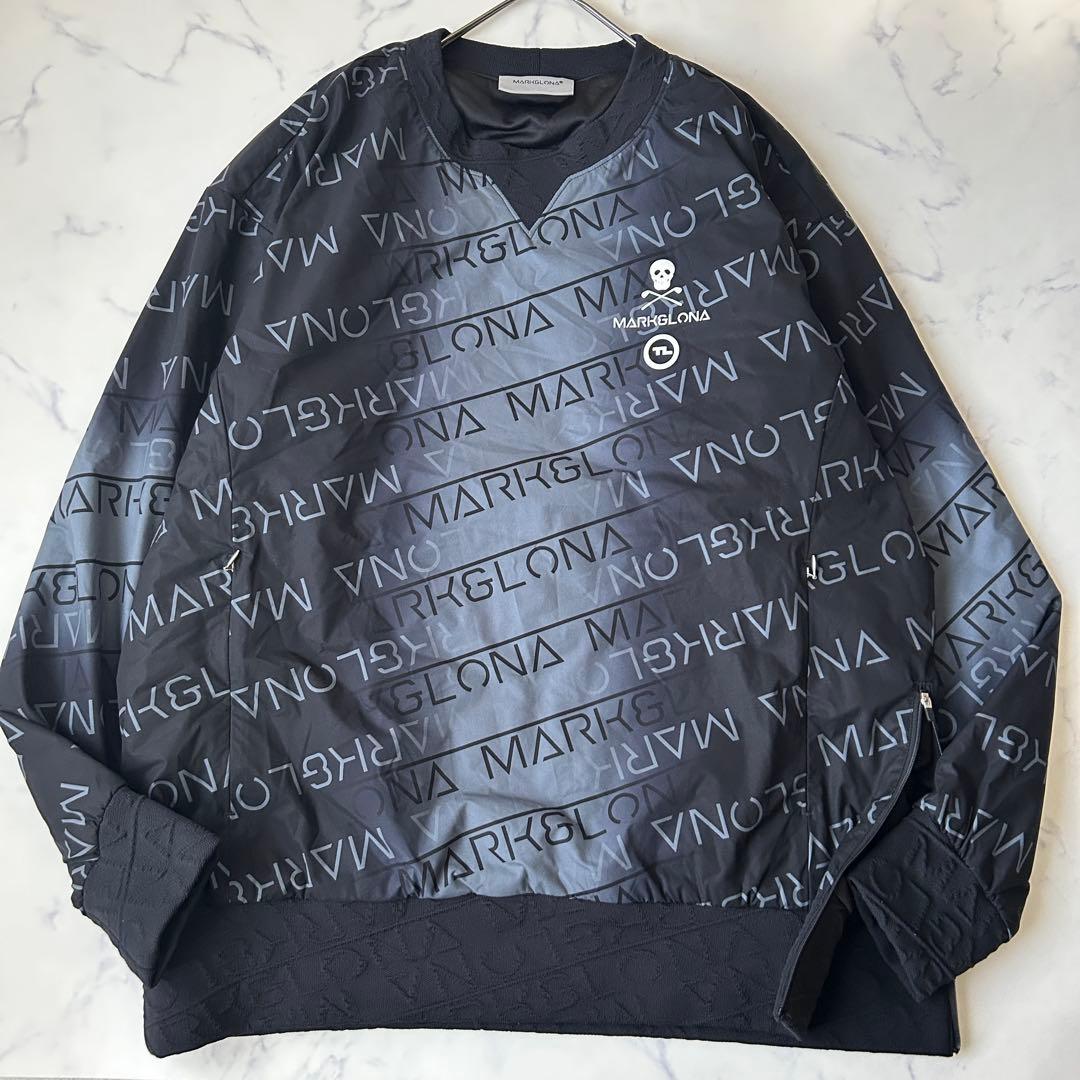 マークアンドロナ 2023年モデル プルオーバー スニード 中綿 総柄 黒