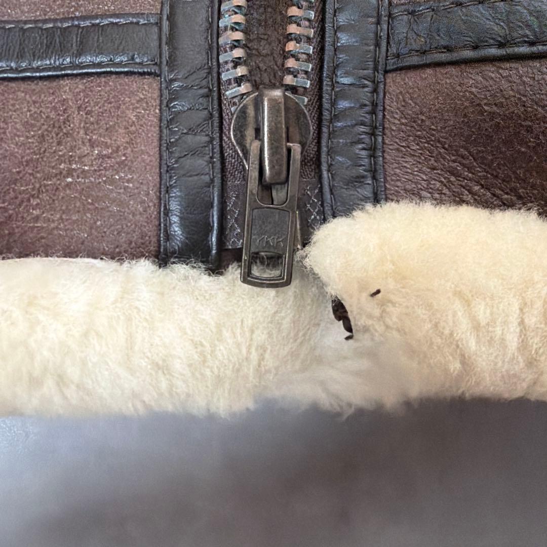 TERRA AUSTRALIS ✨B-3✨シアリング レザー ムートンジャケット - メルカリ