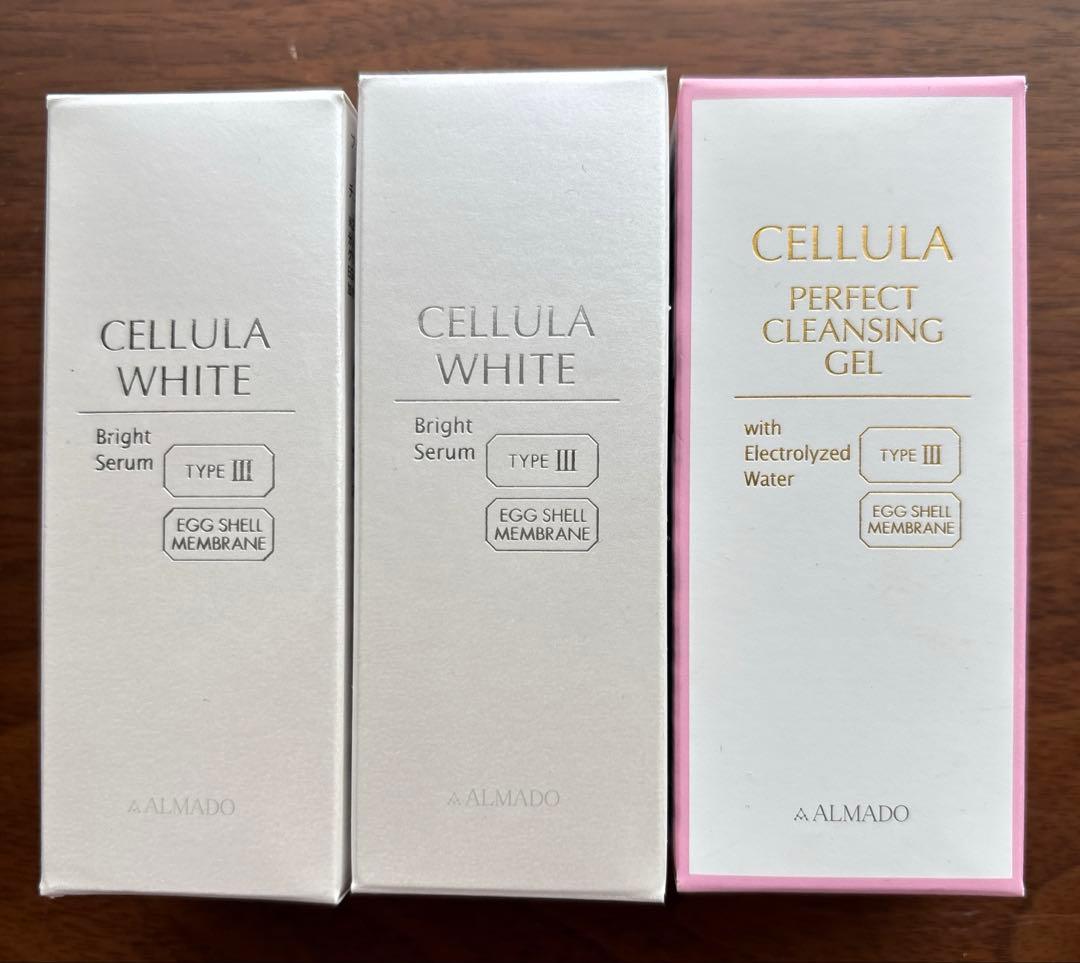 CELLULAチェルラー ホワイトブライトセラム×2 クレンジングジェル×1