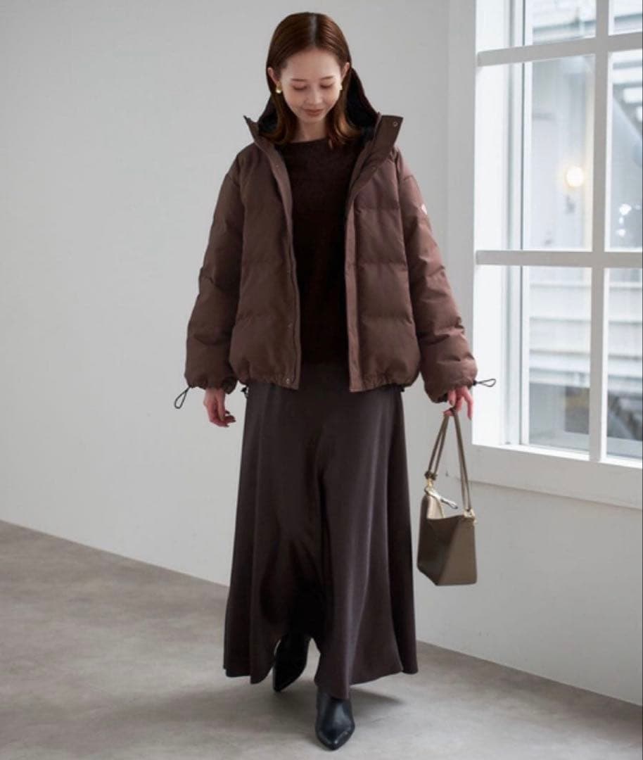 ダントン　ブラウン フード付き ダウンジャケット DANTON（ダントン）｜ダウンジャケット/コート（ブラウン系）一覧 - WEAR