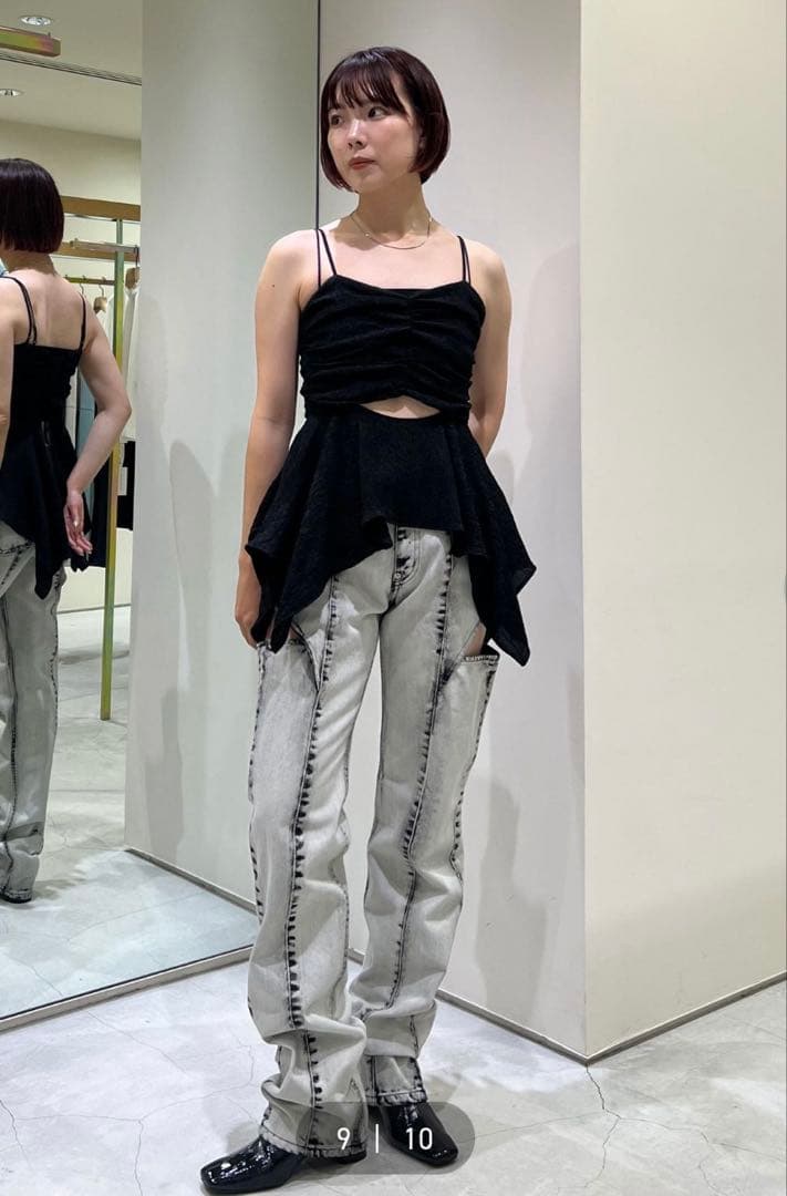 さくらんぼ様専用FETICO ボタニカルジャガードキャミソール ブラック