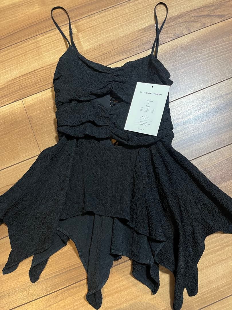 さくらんぼ様専用FETICO ボタニカルジャガードキャミソール ブラック