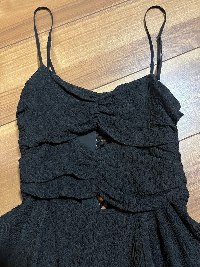 さくらんぼ様専用FETICO ボタニカルジャガードキャミソール ブラック