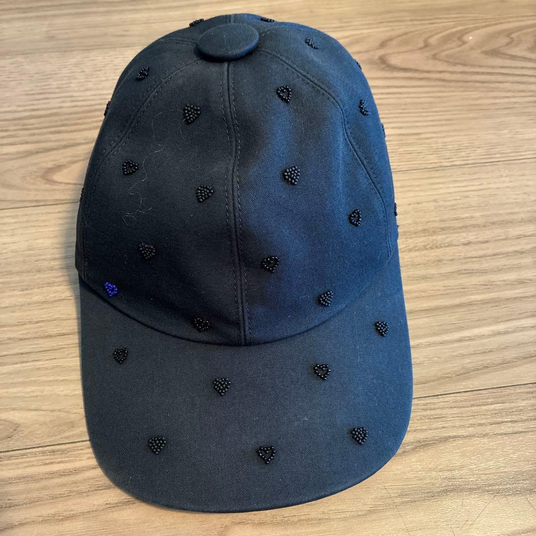 エルメス　ブラック　ベースボールキャップ