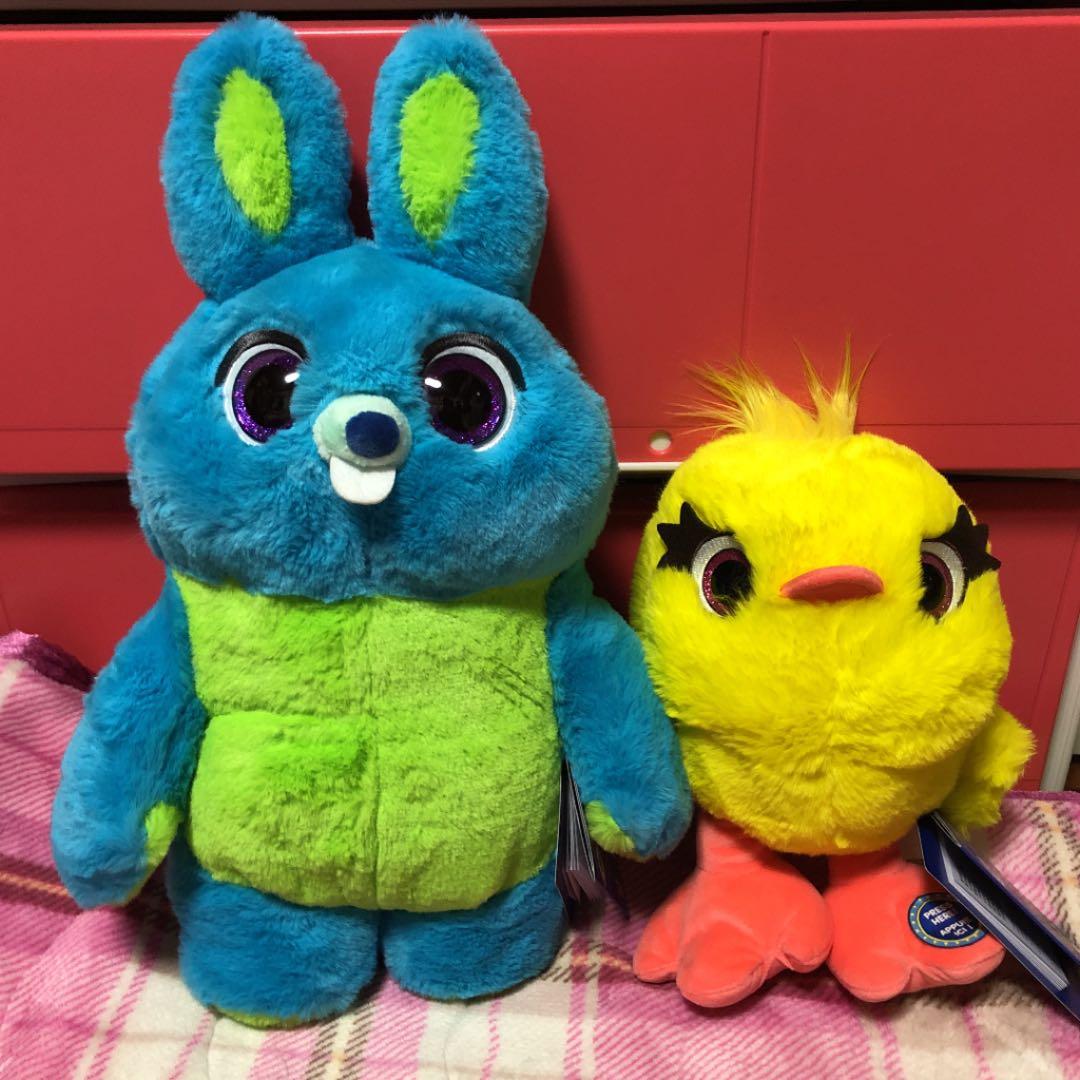 us構入 即納可能 トイストーリー 4 ダッキー バニー ぬいぐるみセット