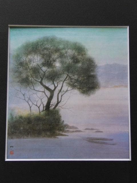 福井爽人、【四万十畔】、希少な大判額装用画集より、美品、日本人画家