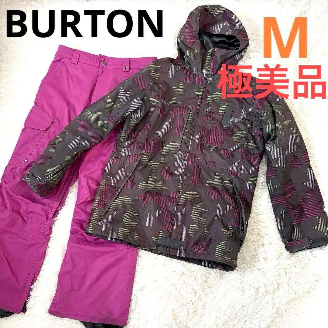 極美品☆BURTON☆バートン　スノーボードウェア　スキー　上下　Mサイズ　総柄 BURTON（バートン） 日本正規品 スノーボード ウェア ジャケット