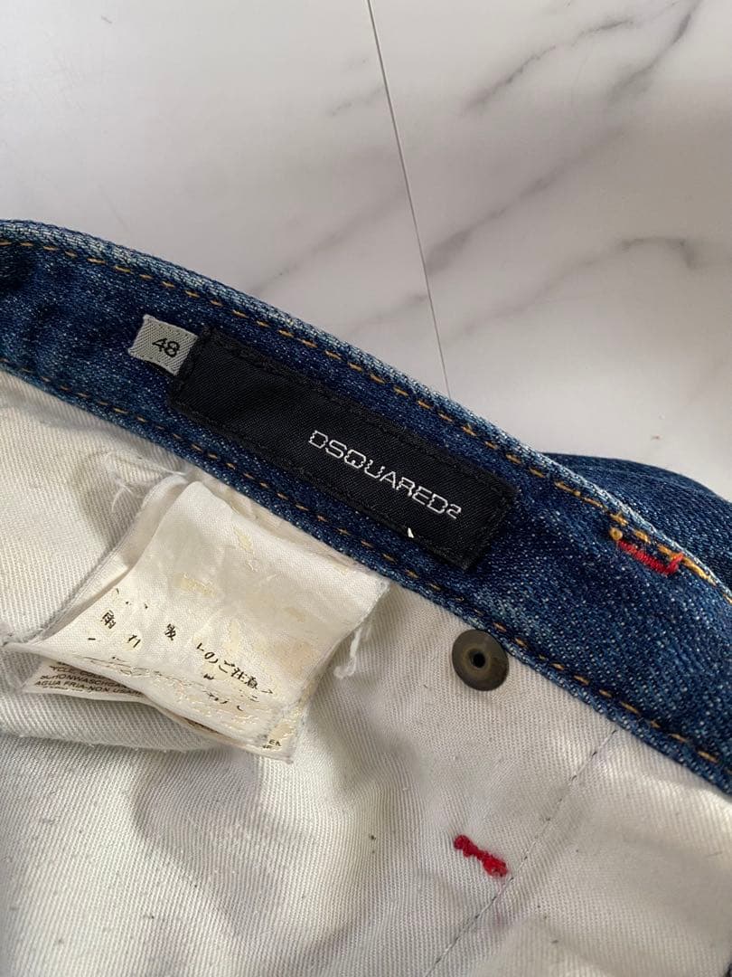 DSQUARED2 ダークブルー スリムフィットデニム - メルカリ