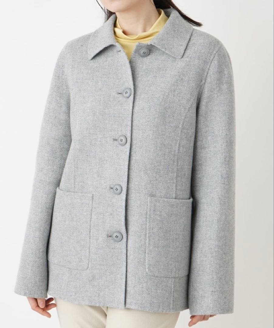 極美品♪レリアン2024AW 一重仕立てコート　定価16万　グレー　大きいサイズ
