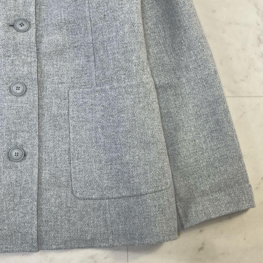 極美品♪レリアン2024AW 一重仕立てコート 定価16万 グレー 大きいサイズ