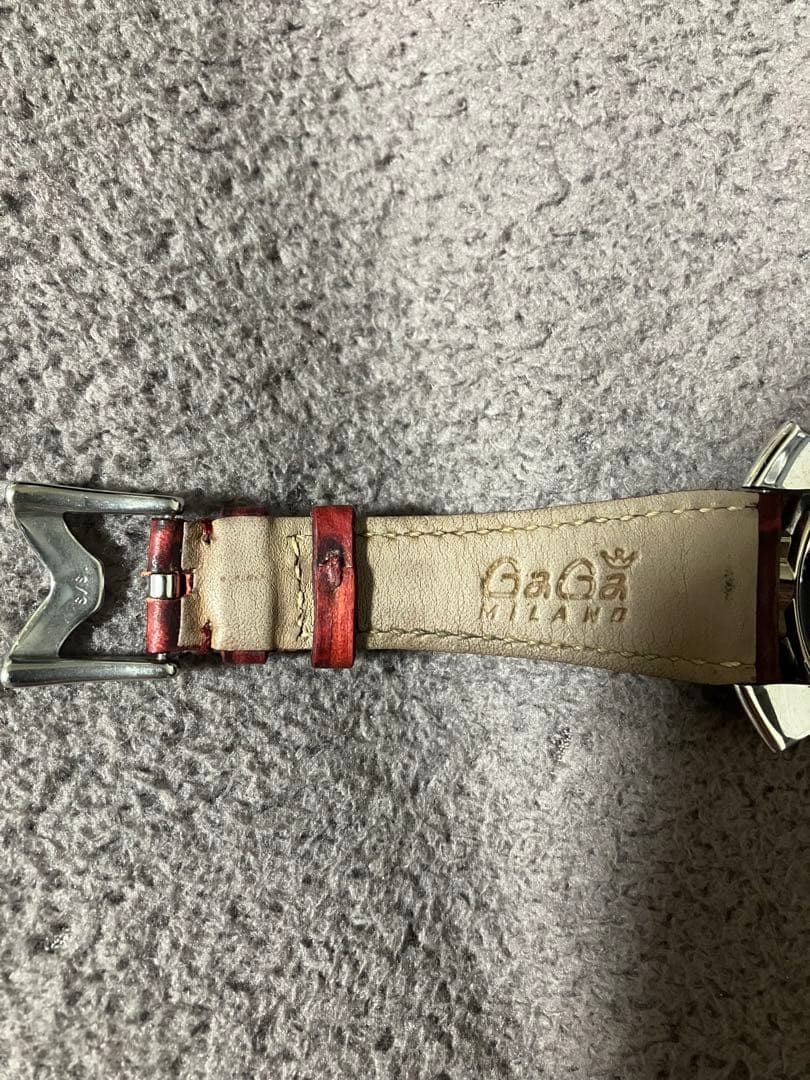 ガガミラノ イタリア製 N.1538 赤い文字盤 時計 - メルカリ