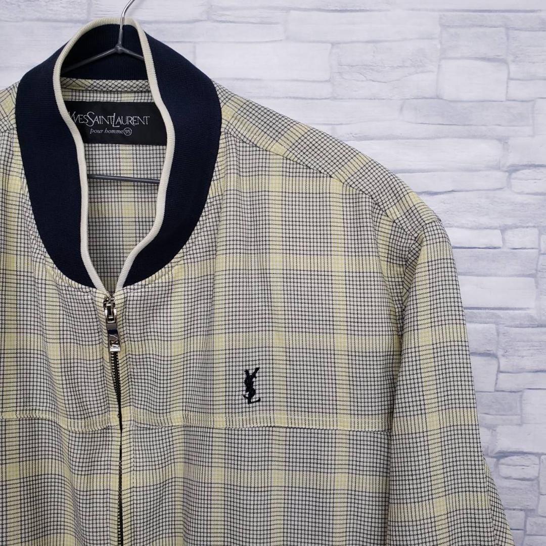 古着 90s YSL イヴ サンローラン スイングトップ チェック M - メルカリ