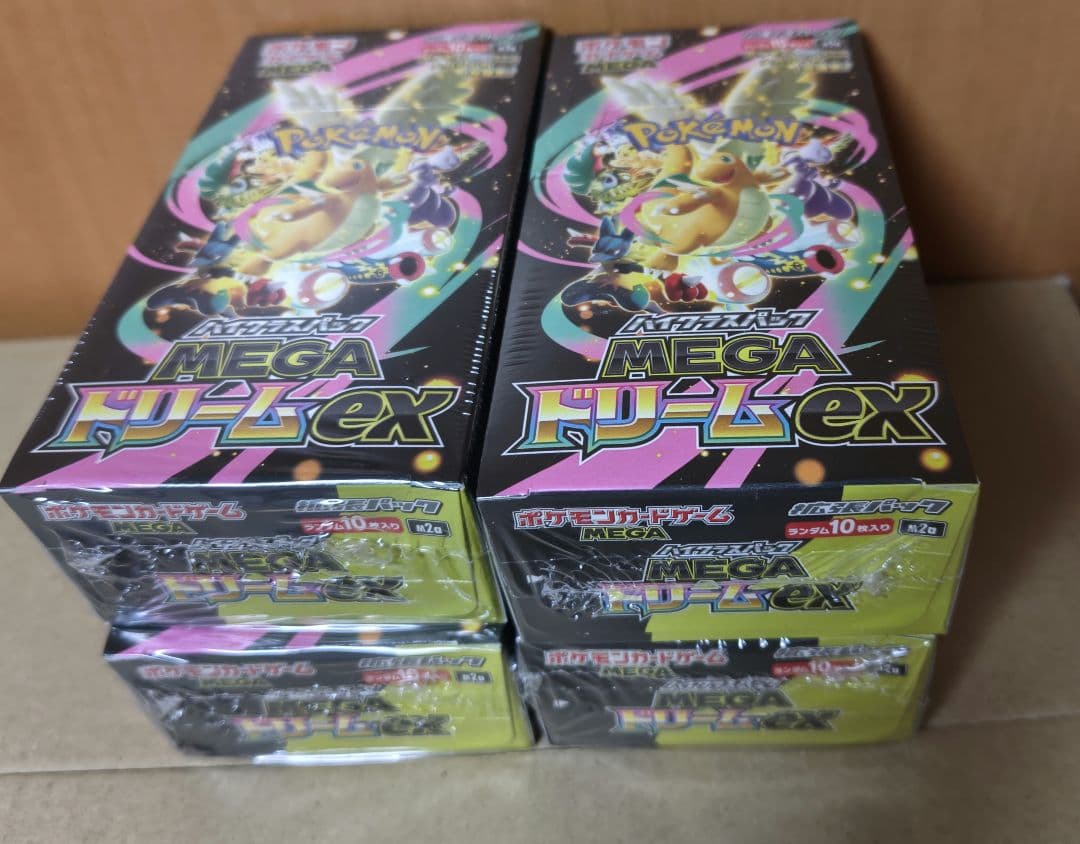 ポケモンカードMEGAドリームex 未開封シュリンク付き 4BOX