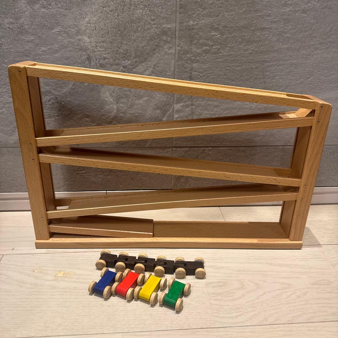 美品⭐︎Laufbahn ベック社⭐︎トレインカースロープ⭐︎木のおもちゃ