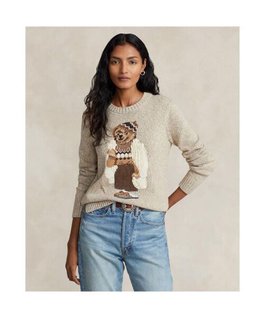 Ralph Lauren クマ刺繍セーター ベージュ