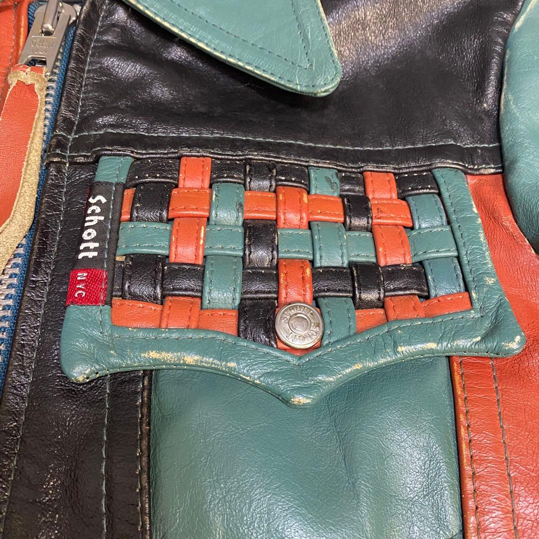 ショット ヒッピージャケット S マルチカラー シングルライダース 菅田