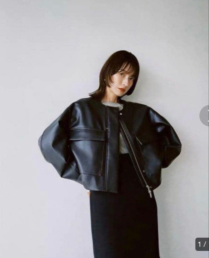 ジャケット・アウター CLANE VEGAN LEATHER SHORT JACKET CLANE（クラネ）の「VEGAN LEATHER SHORT JACKET（その他アウター