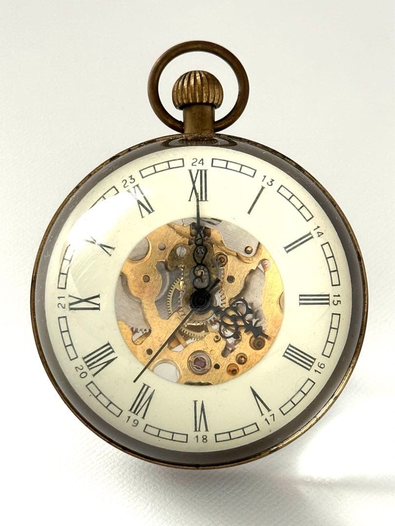 球体ガラス置時計　デスクウォッチ　アンティーク　希少